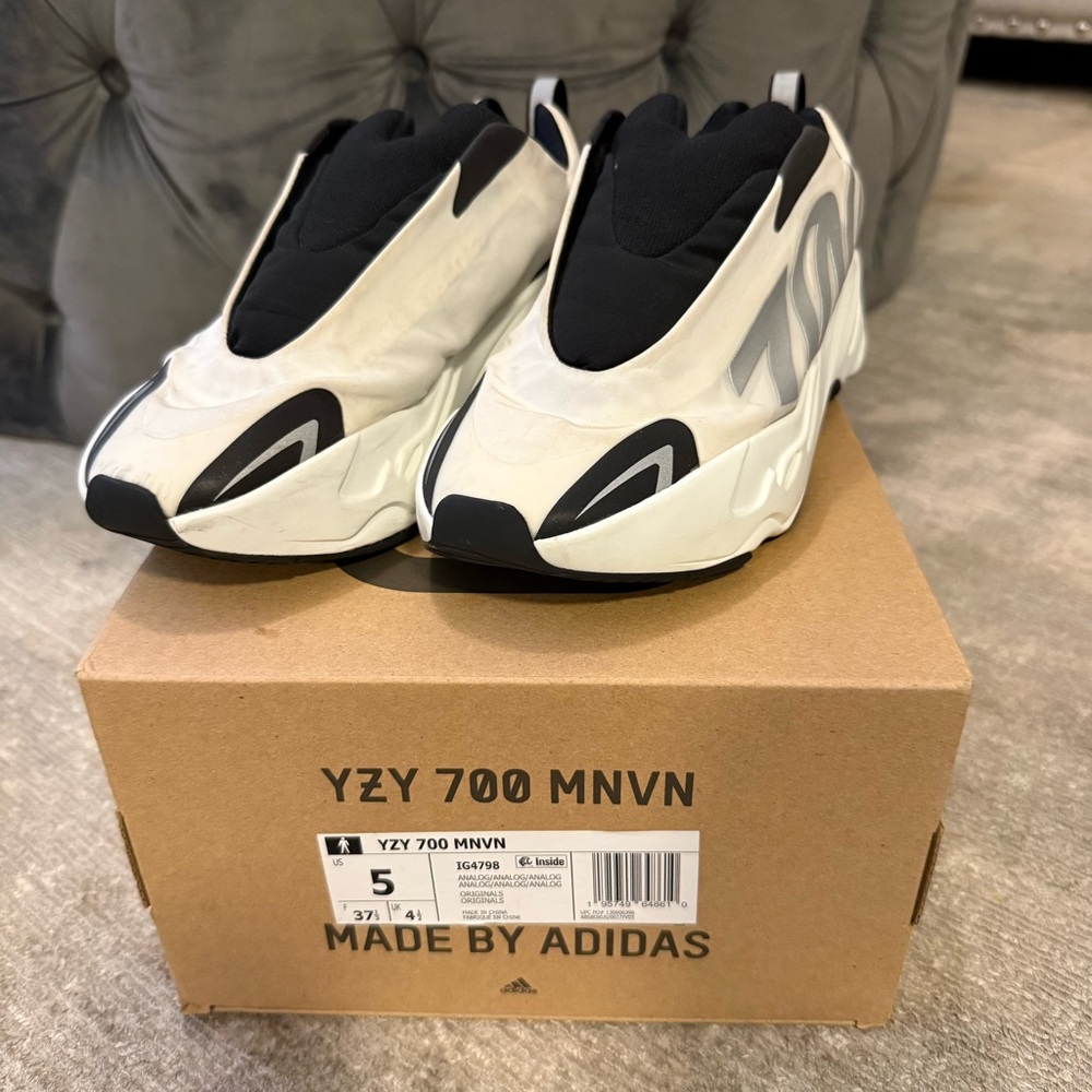 Yeezy 700 MNVN Black and White Sneakers